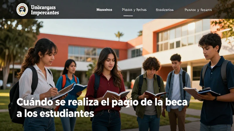 Portada atractiva sobre plazos de becas