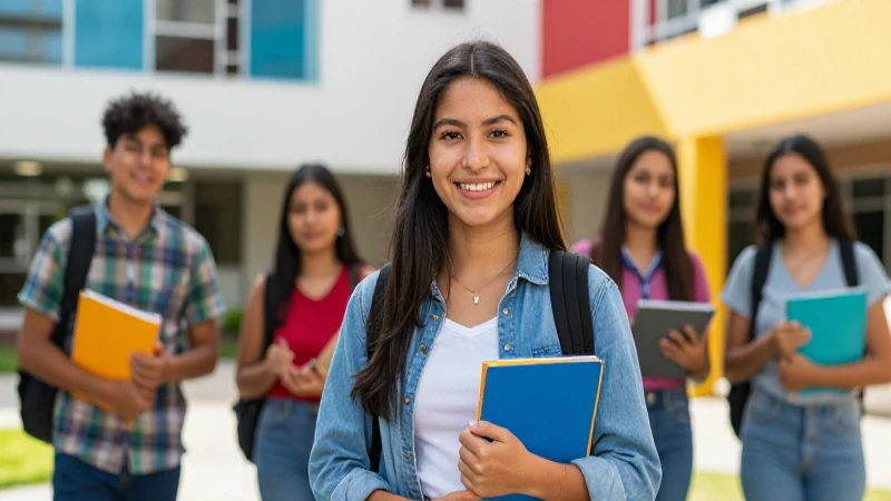 Retrato vibrante de estudiante mexicano universitario