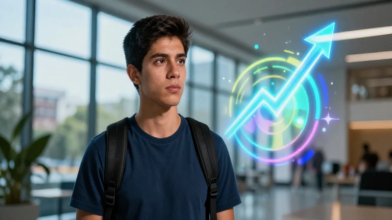 Joven mexicano brillante, símbolo de progreso