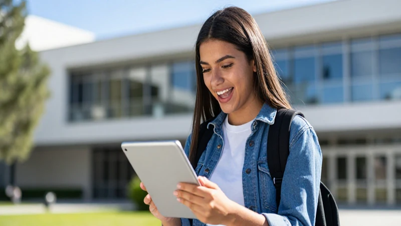 Estudiante entusiasta triunfa en el campus universitario