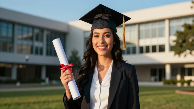 Joven mexicano graduado con estilo cinematográfico