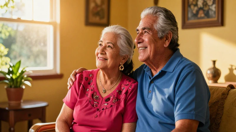 Pareja mexicana feliz en casa, estilo profesional