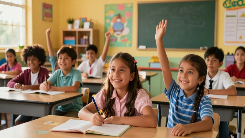 Estudiantes mexicanos celebrando el éxito académico