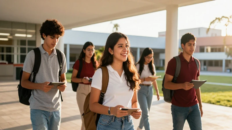 Estudiante universitario en campus mexicano