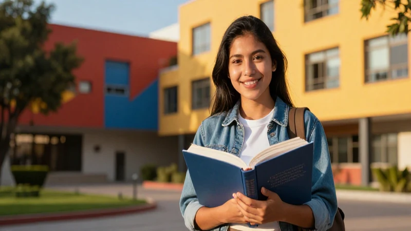 Estudiante mexicana estudia requisitos de Becas Benito Juárez