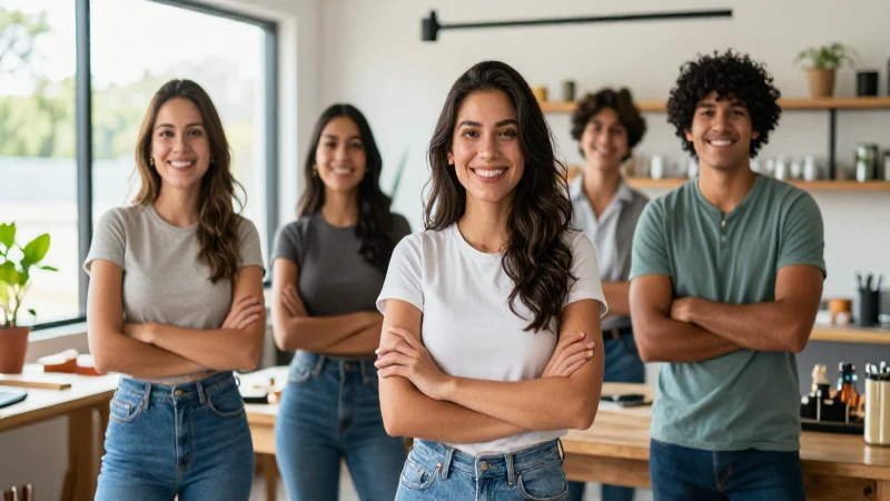 Confianza juvenil en el taller moderno
