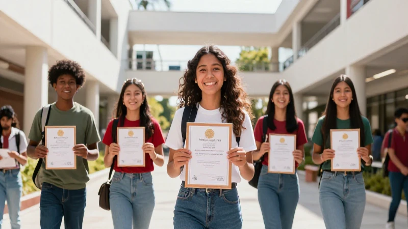 Estudiantes mexicanos celebran éxito en campus moderno