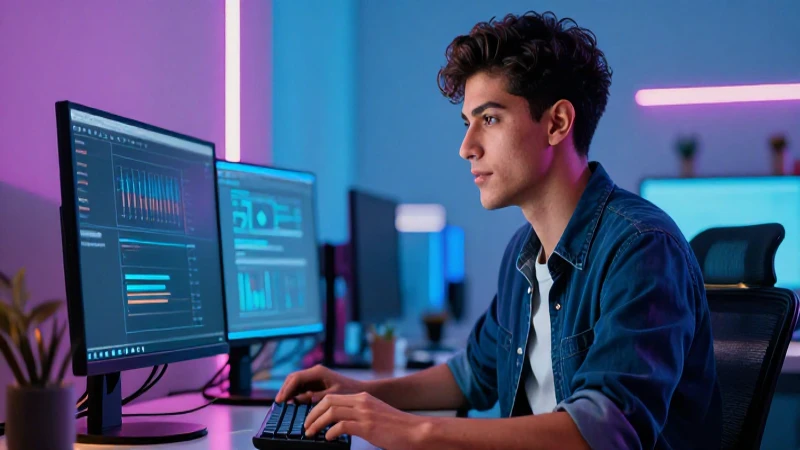 Retrato dramático de joven mexicano tecnológico