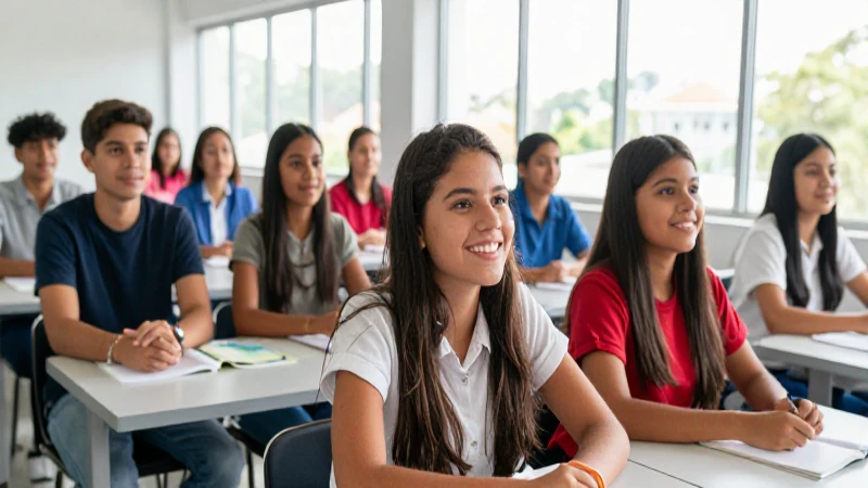 Estudiantes mexicanos brillantes en un ambiente moderno y lleno de luz