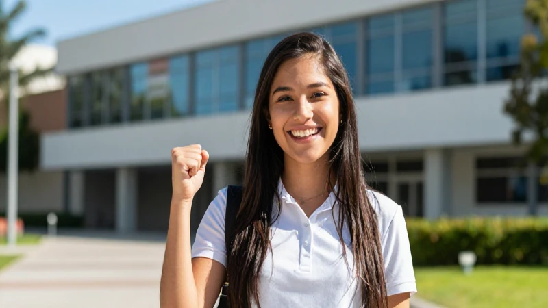 Retrato dinámico de estudiante mexicano exitoso