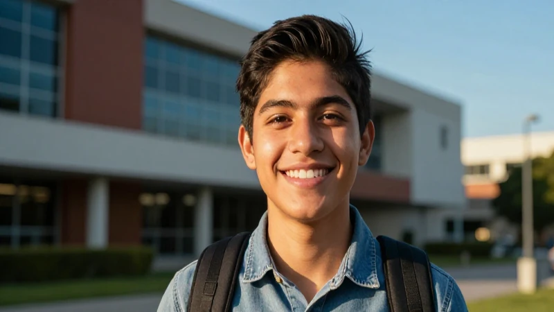 Orgulloso estudiante mexicano en la universidad