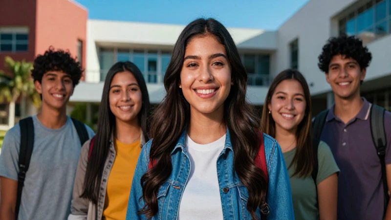 Retrato dinámico de estudiante mexicano