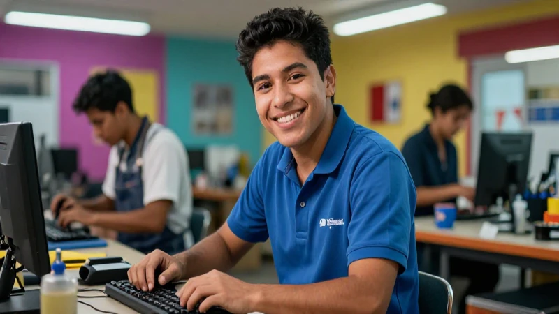Joven mexicano sonríe, simbolizando oportunidad y crecimiento