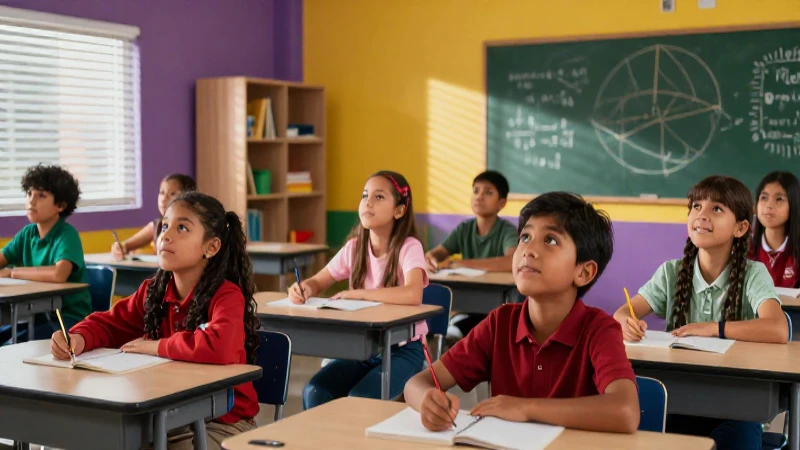 Aula vibrante con alumnos mexicanos modernos