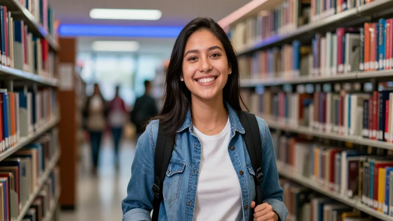 Retrato vibrante de estudiante mexicano sonriente