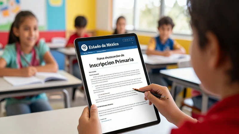 Descarga la ficha de inscripción primaria del Estado de México