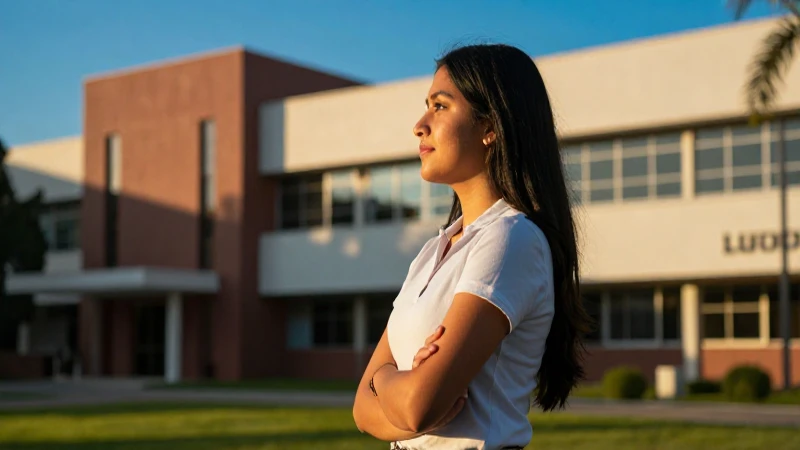 Estudiante universitario mexicano con atmósfera inspiradora