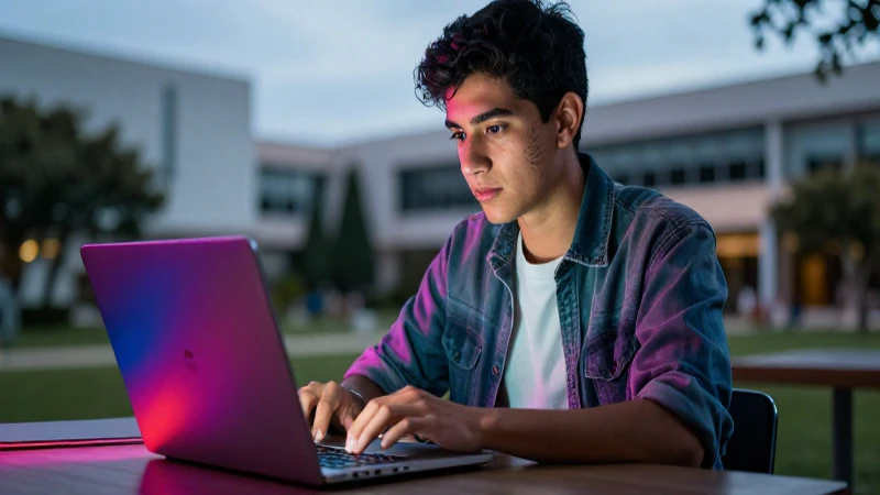 Estudiante mexicano aprende virtualmente con estilo
