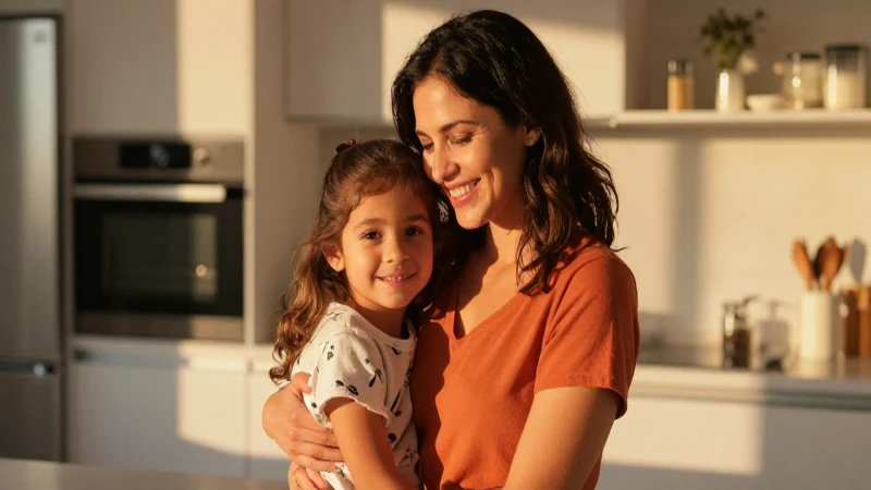 Madre y hija compartiendo un momento matutino