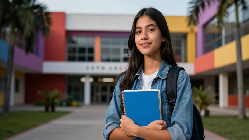 Joven estudiante mexicano motivado para blog