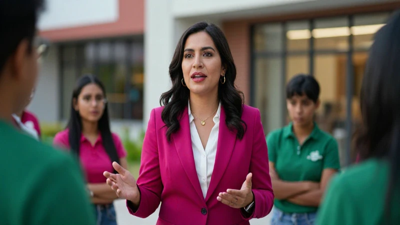 Guía profesional mexicana en campus universitario