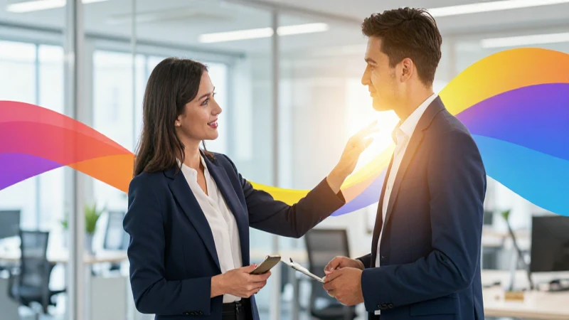 Profesional en oficina moderna con ambiente dinámico