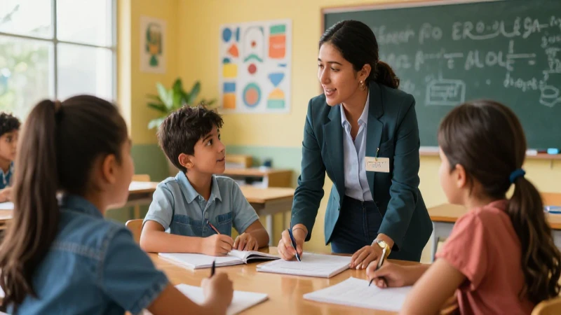Asistente educativo guía y apoya a estudiantes