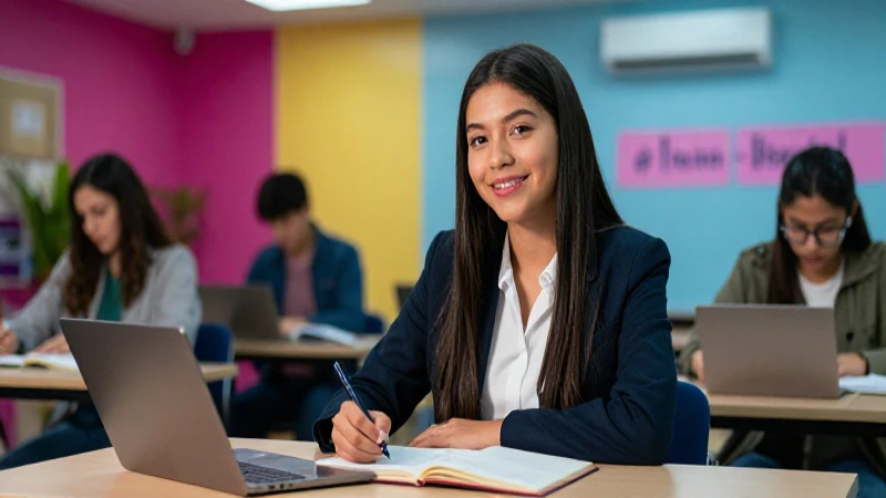 Estudiante mexicano simboliza éxito académico moderno