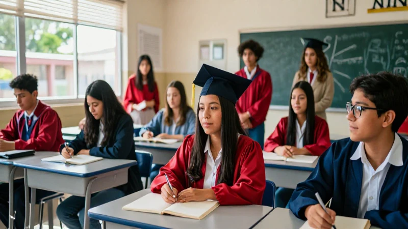 Estudiantes mexicanos celebran la graduación bajo la luz del sol