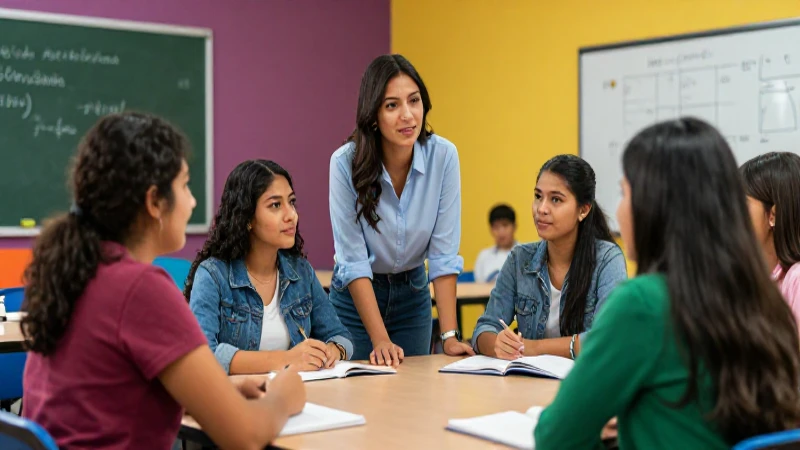 Estudiantes mexicanos aprendiendo en aula vibrante