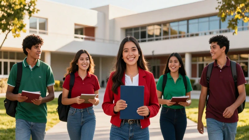 Éxito estudiantil en campus mexicano moderno