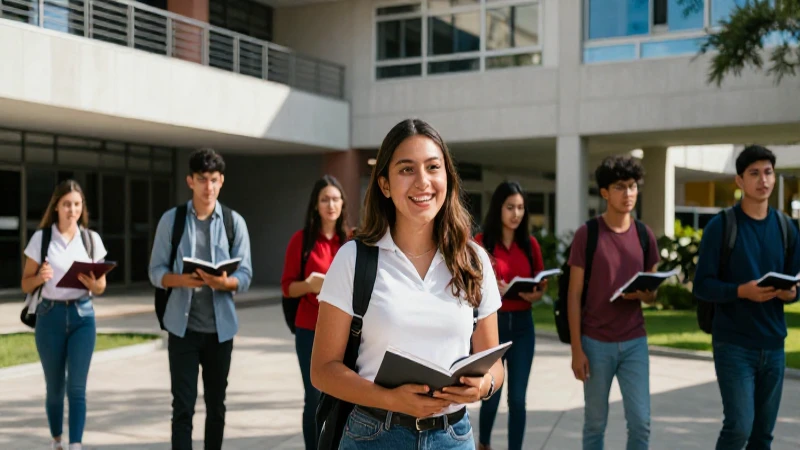 Estudiantes mexicanos exitosos en campus modernos