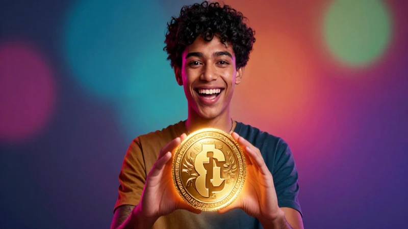 Cuál es el calendario de sorteos electrónicos de préstamos personales 2 Joven con moneda dorada brillante