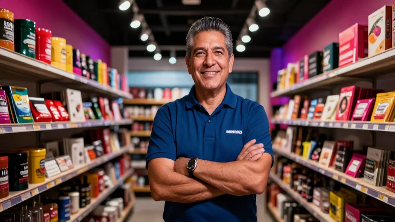 Dueño de tienda mexicana exitoso con fotografía impactante