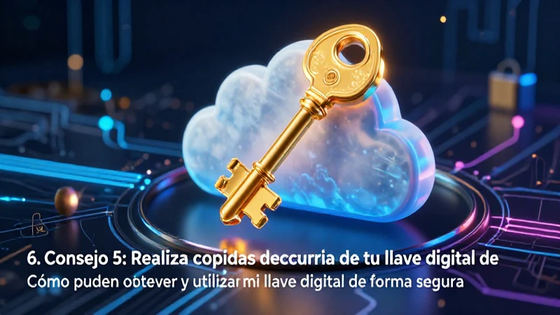 Asegura tu llave digital con copias de seguridad