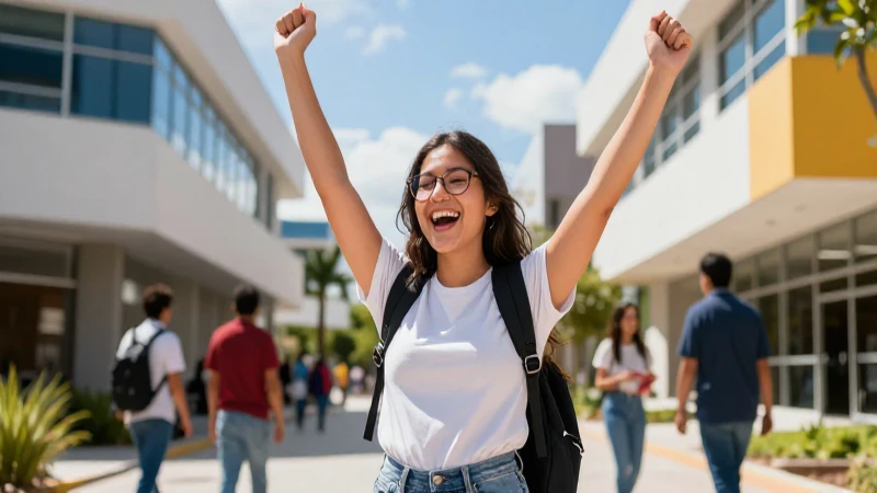 Estudiante mexicano triunfa en campus moderno