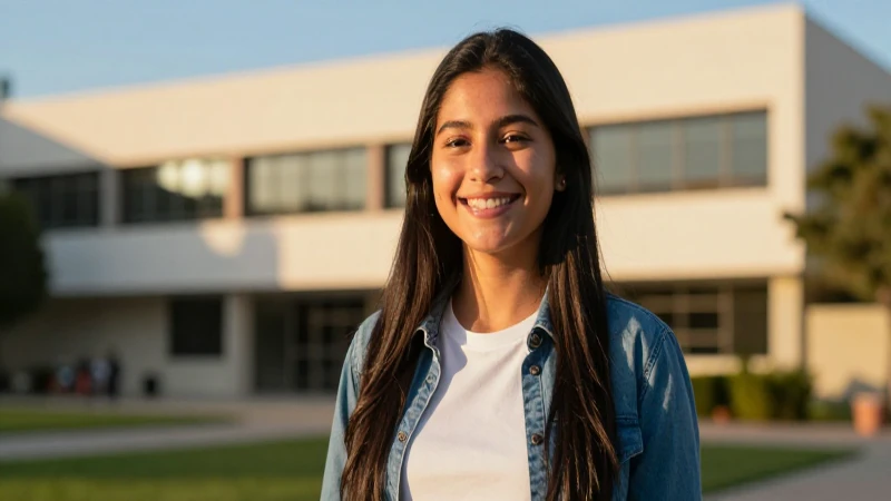 Estudiante mexicano exitoso y sonriente