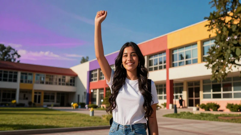 Estudiante mexicano universitario exitoso