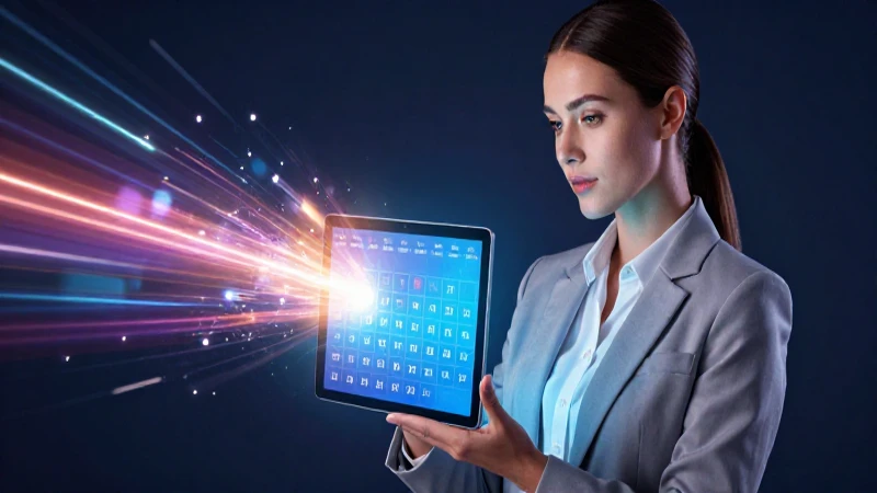 Mujer profesional atractiva con tablet digital