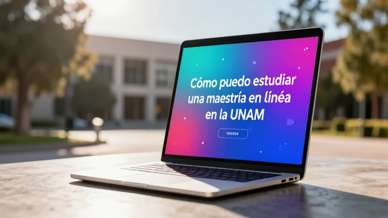 UNAM ofrece maestría en línea de forma digital