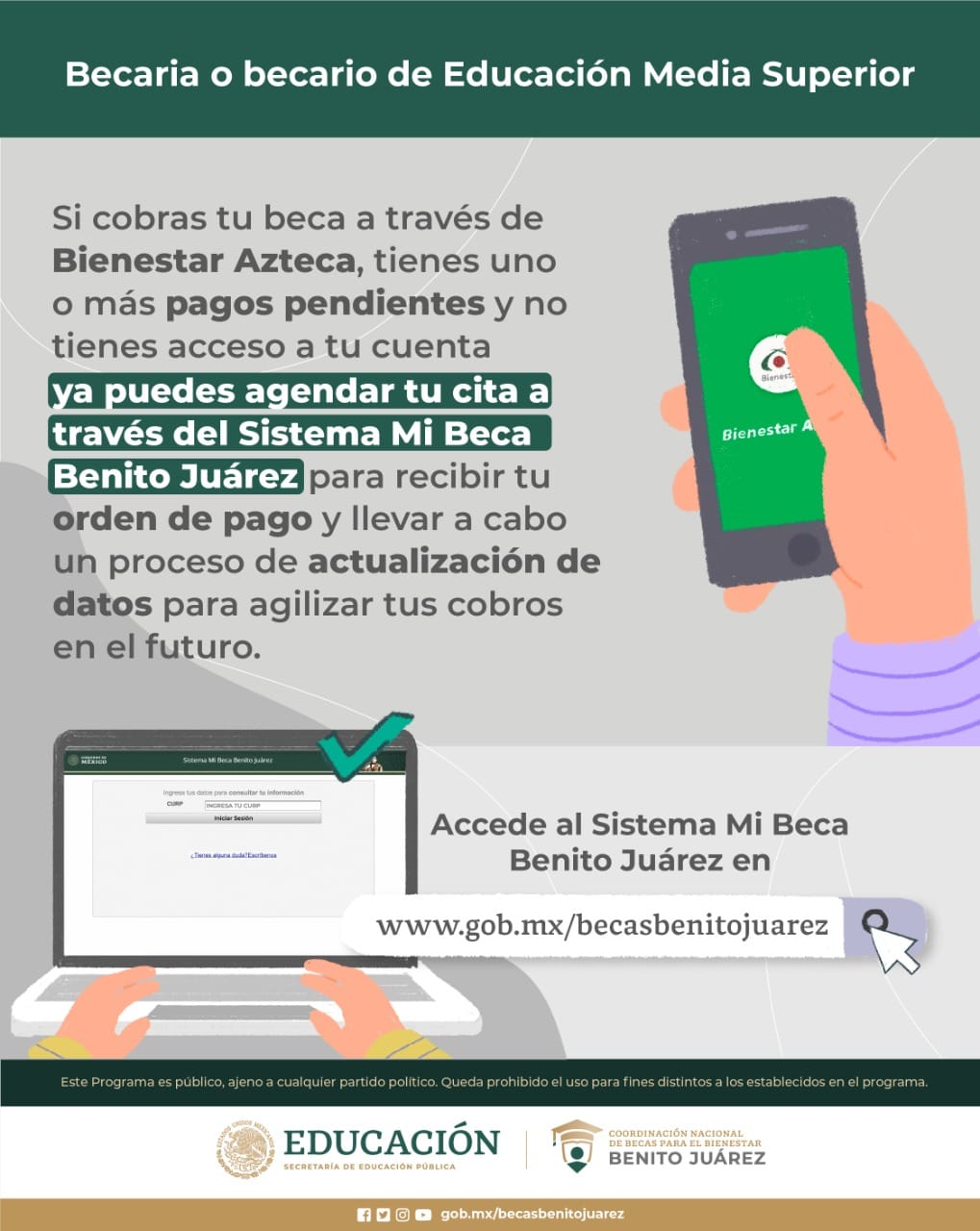 Guía: Cómo solicitar citas para la beca Bienestar Azteca Benito Juárez