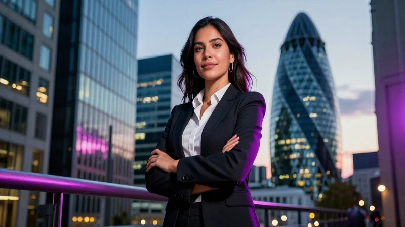 Retrato de profesional mexicana con estilo en Dublín
