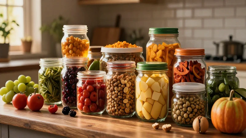 Cuáles son las mejores opciones de despensas para adultos mayores 13 Almacén de alimentos vibrantes con luz dorada y contraste