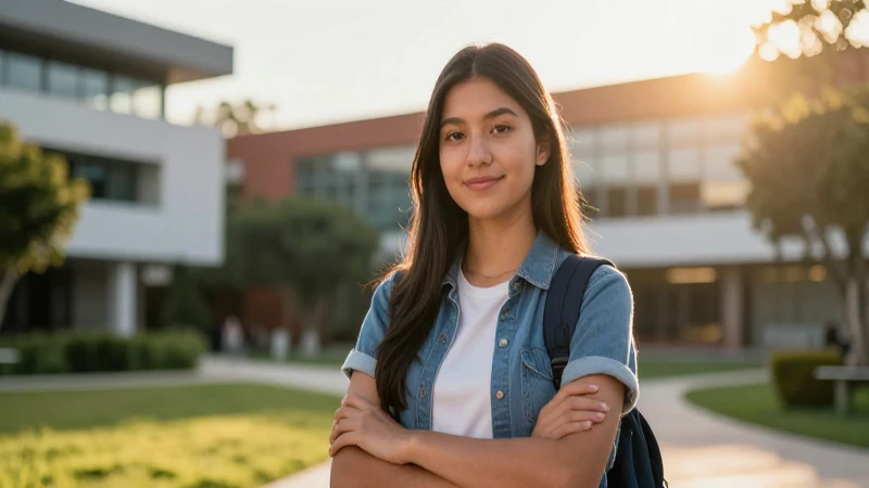 Estudiante mexicano profesional en entorno académico