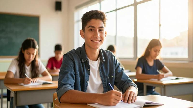 Estudiante mexicano triunfa en aula moderna y luminosa