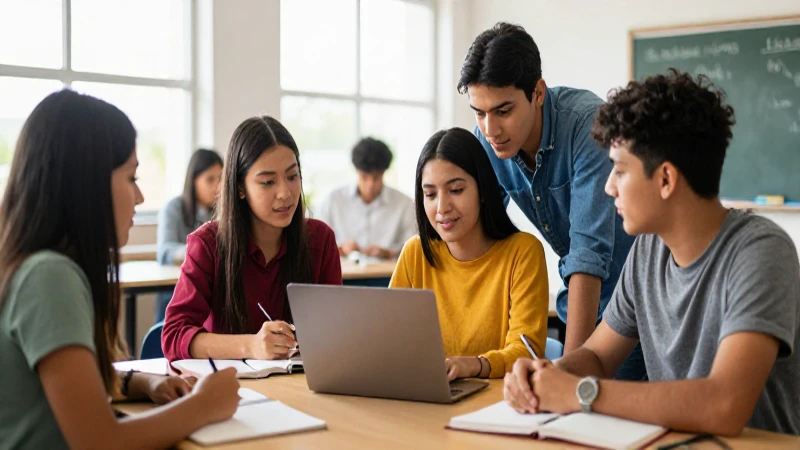 Jóvenes mexicanos colaboran en estudio universitario moderno