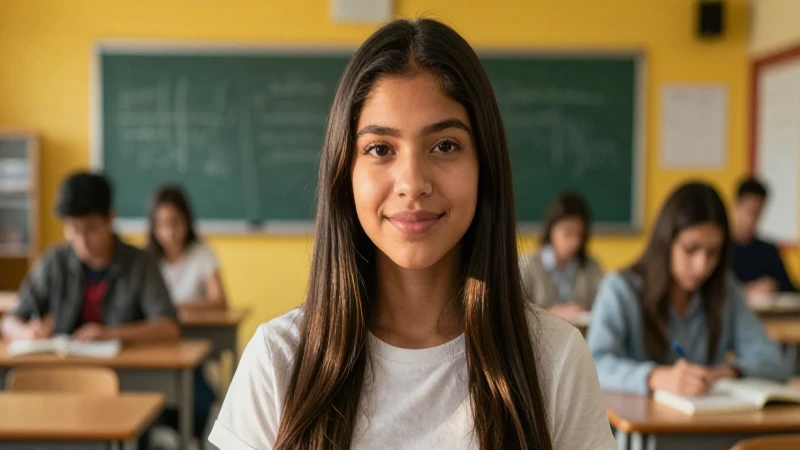 Estudiante mexicano atractivo con éxito académico