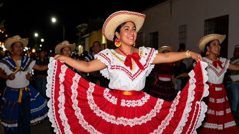 Festival vibrante mexicano, fotografía cinematográfica