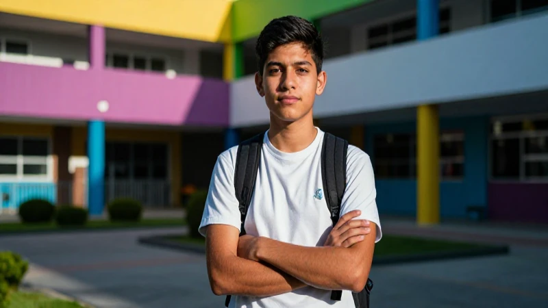 Retrato vibrante de estudiante mexicano moderno