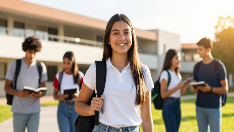 Estudiante mexicano sonriente celebra logro académico